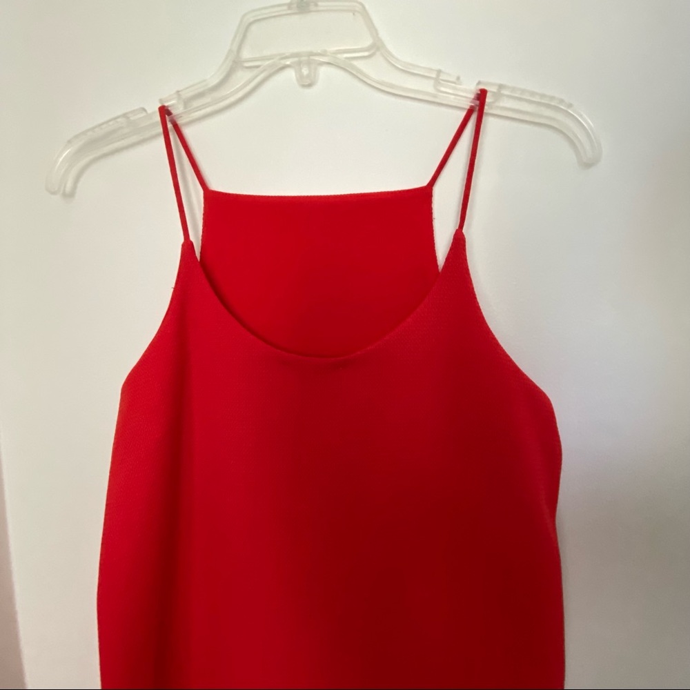 Zara Red Ruffle Hem Mini Dress - Picture 9 of 11